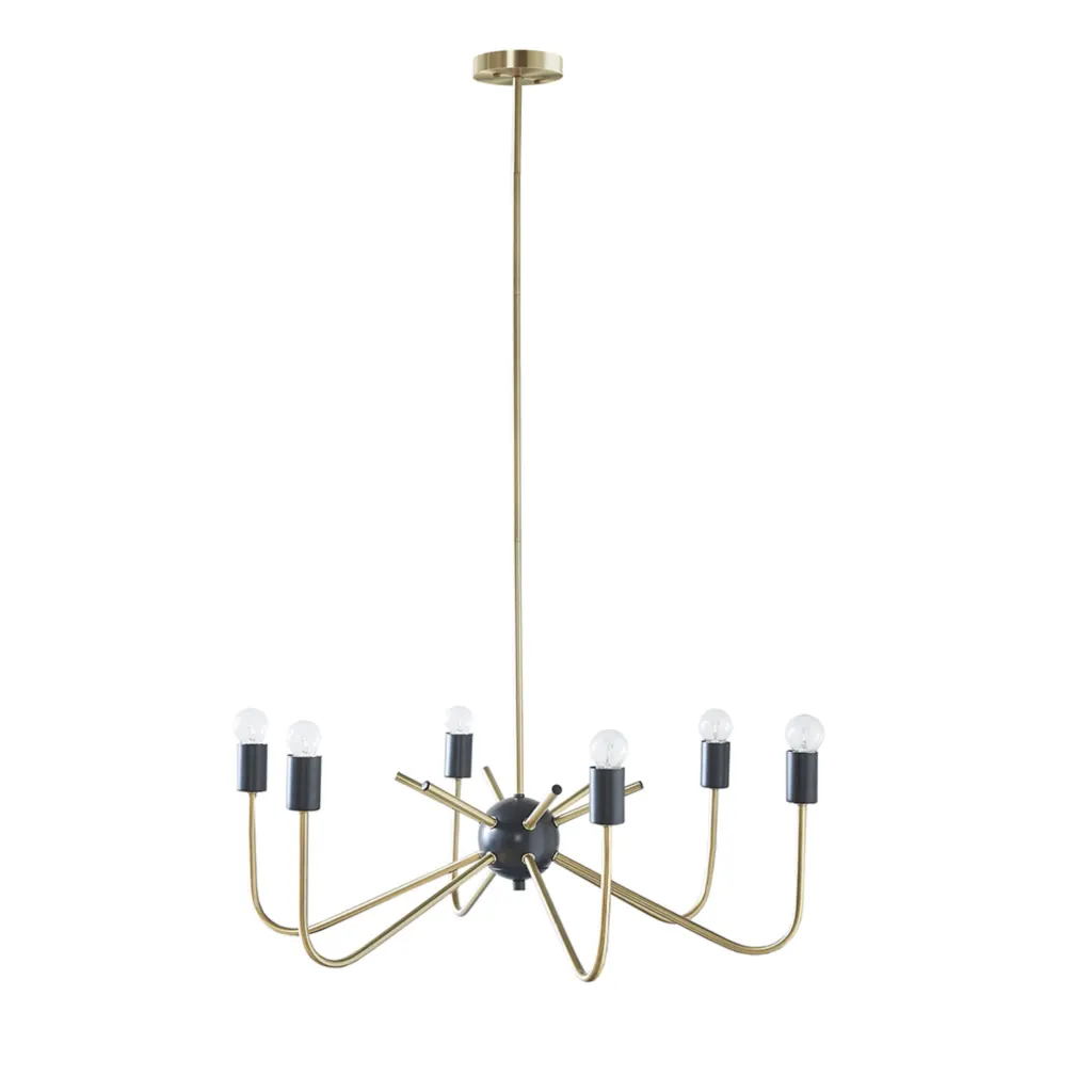 AlexisBrassBlack6LightChandelier12202401