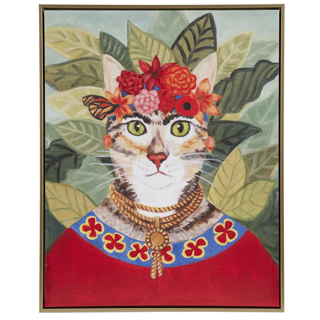BohemianCatFramedCanvas12202401