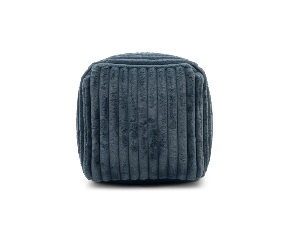 ChannelFauxFur18x18x18PoufOttomanBlue11202406