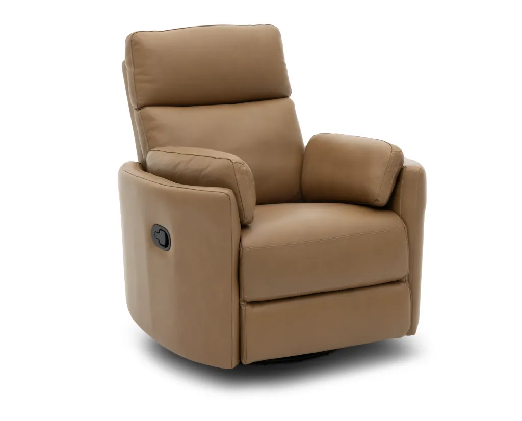 CooperLeatherSwivelGliderReclinerBrownOctober202501