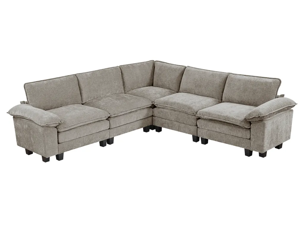 DwellisPewter5PcSectional13