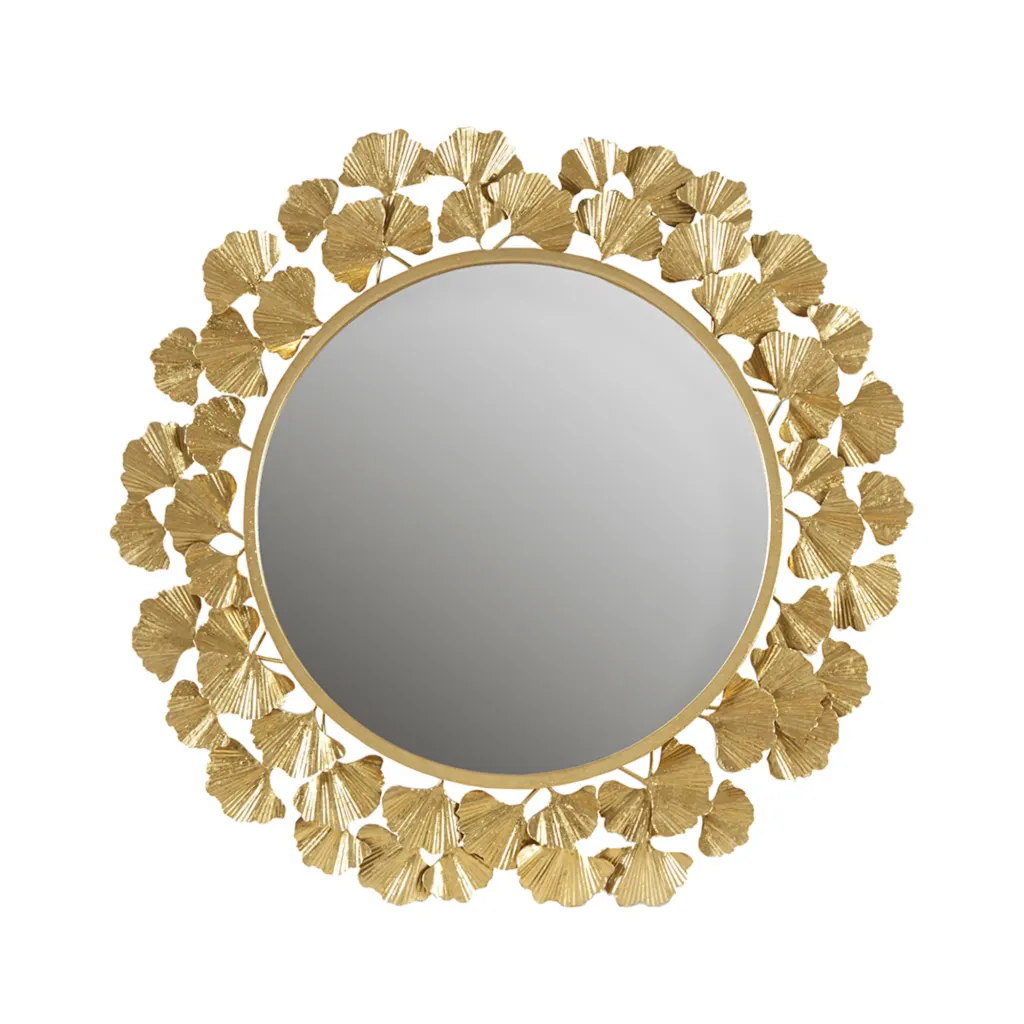 EdenGoldGingkoWallMirror12202401
