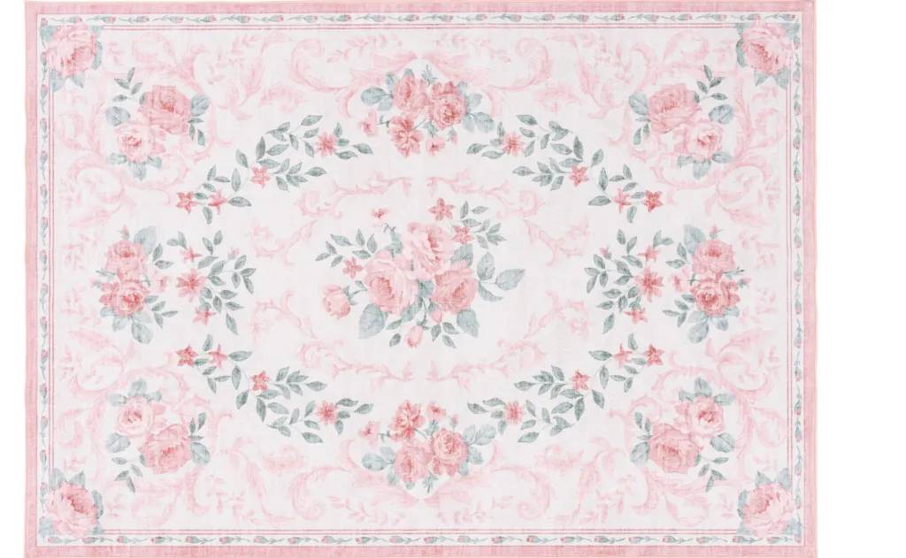 EnchantedRoseWashableKidsRug1