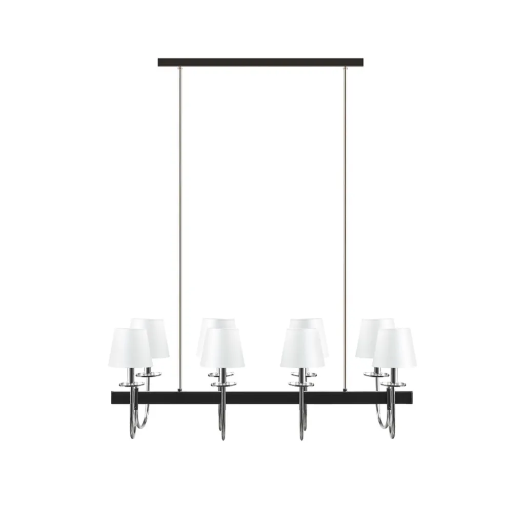 FairmountBlackSilver8LightChandelier12202401