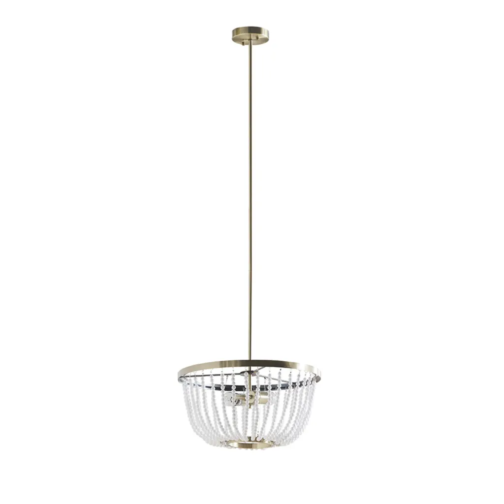 MelroseBrassWhite2LightChandelier12202401