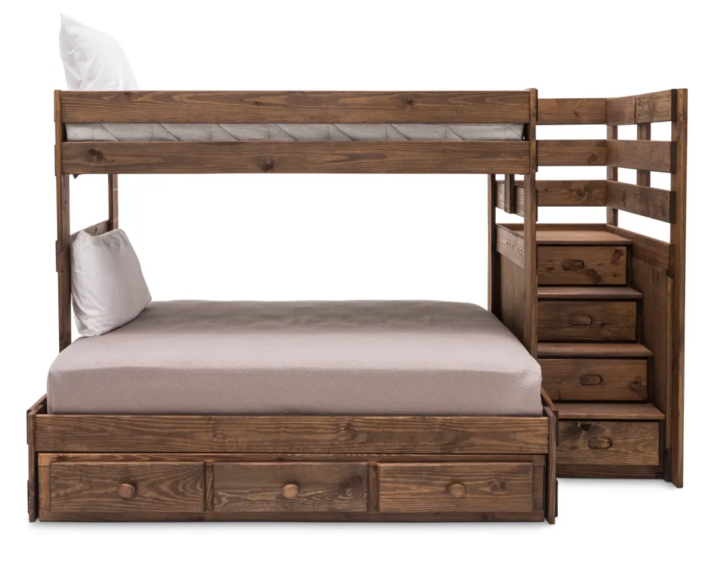 MoabTwinFullStairbed3DrawerUnderdresserChestnut_ndwodn