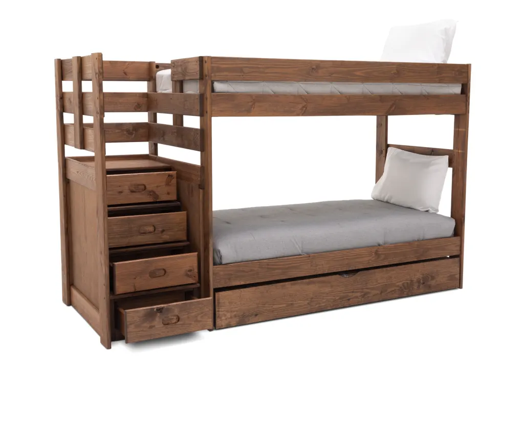 MoabTwinTwinStairbedwithTrundleChestnutStairLeftTurnTrundleDrawers_c1ebqz