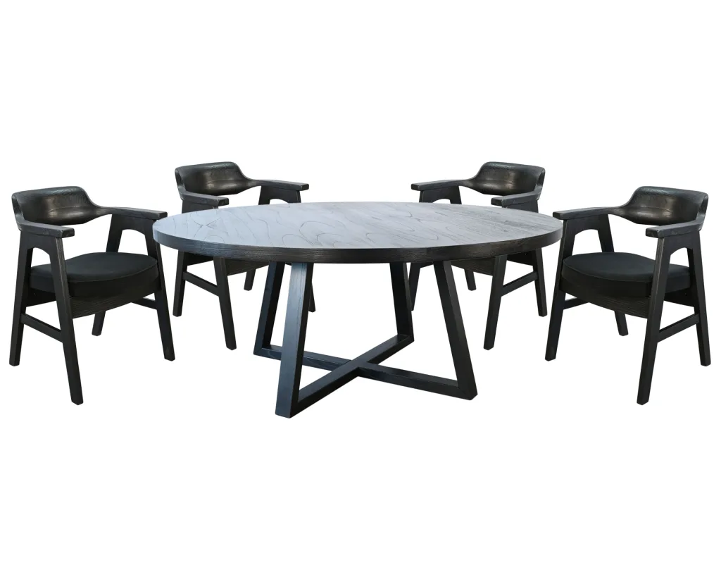 TrivueBlack72RndTbl5pcSet