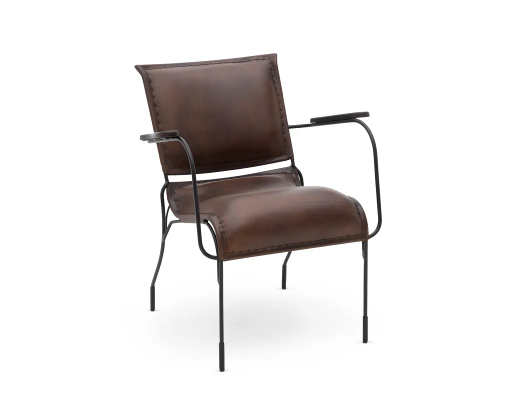 VedaMetalleggedLeatherChair12202401